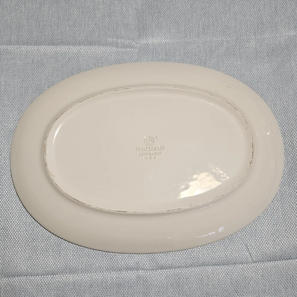Pfaltzgraff Vintage Juniper Oval‎ Serving Platter Stoneware Dinner USA 14